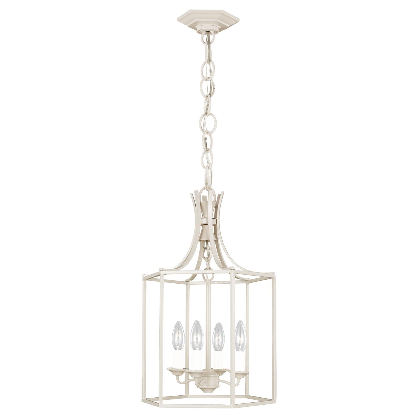 Open-frame cage chandelier photographed on a clean white studio background.