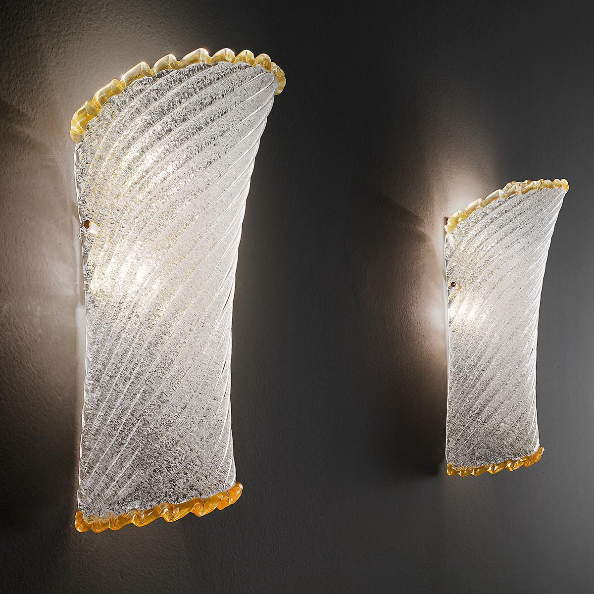 Murano wall lamp family showcasing classic Venetian and contemporary art glass designs.
