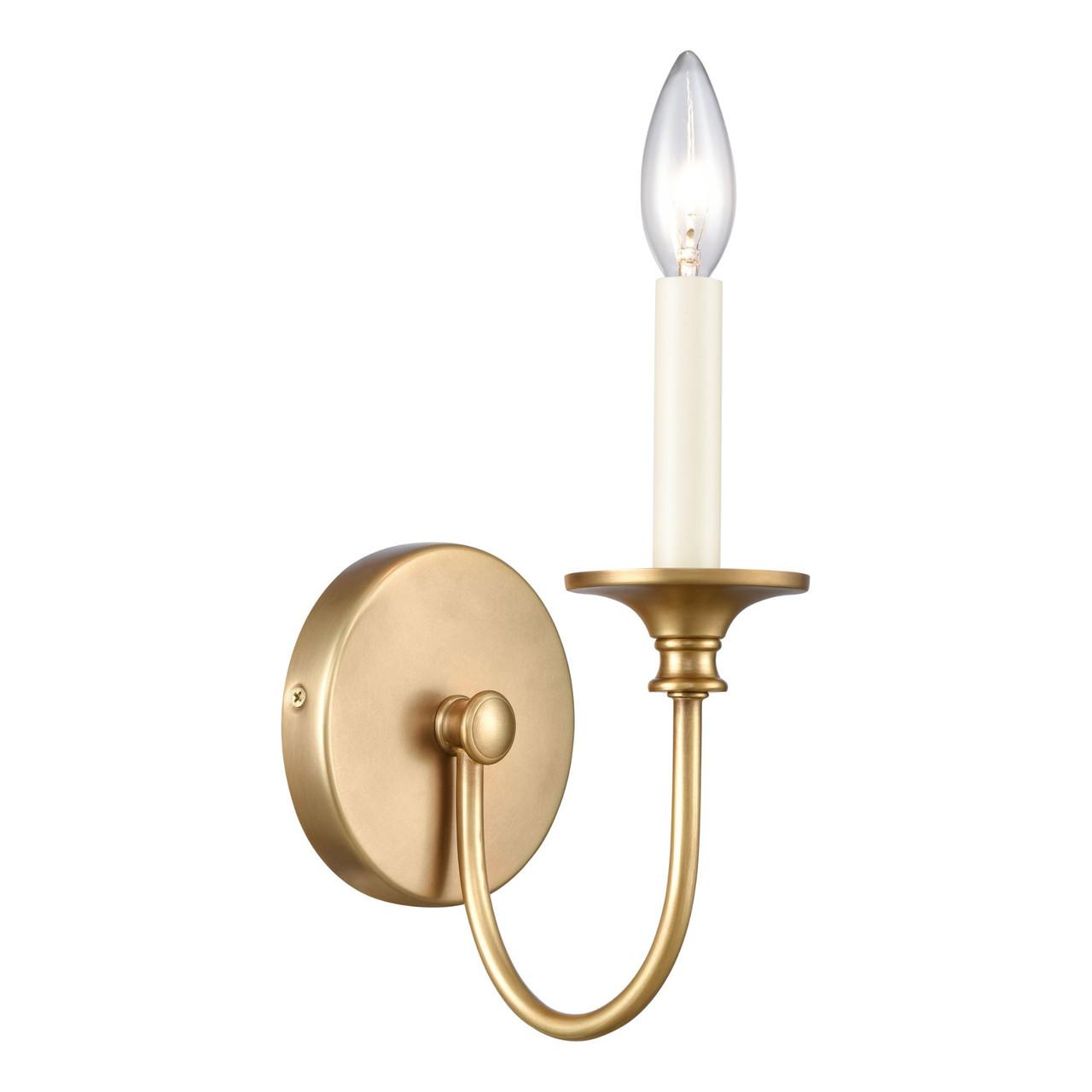 Candle-style wall lamp photographed on a clean white studio background.