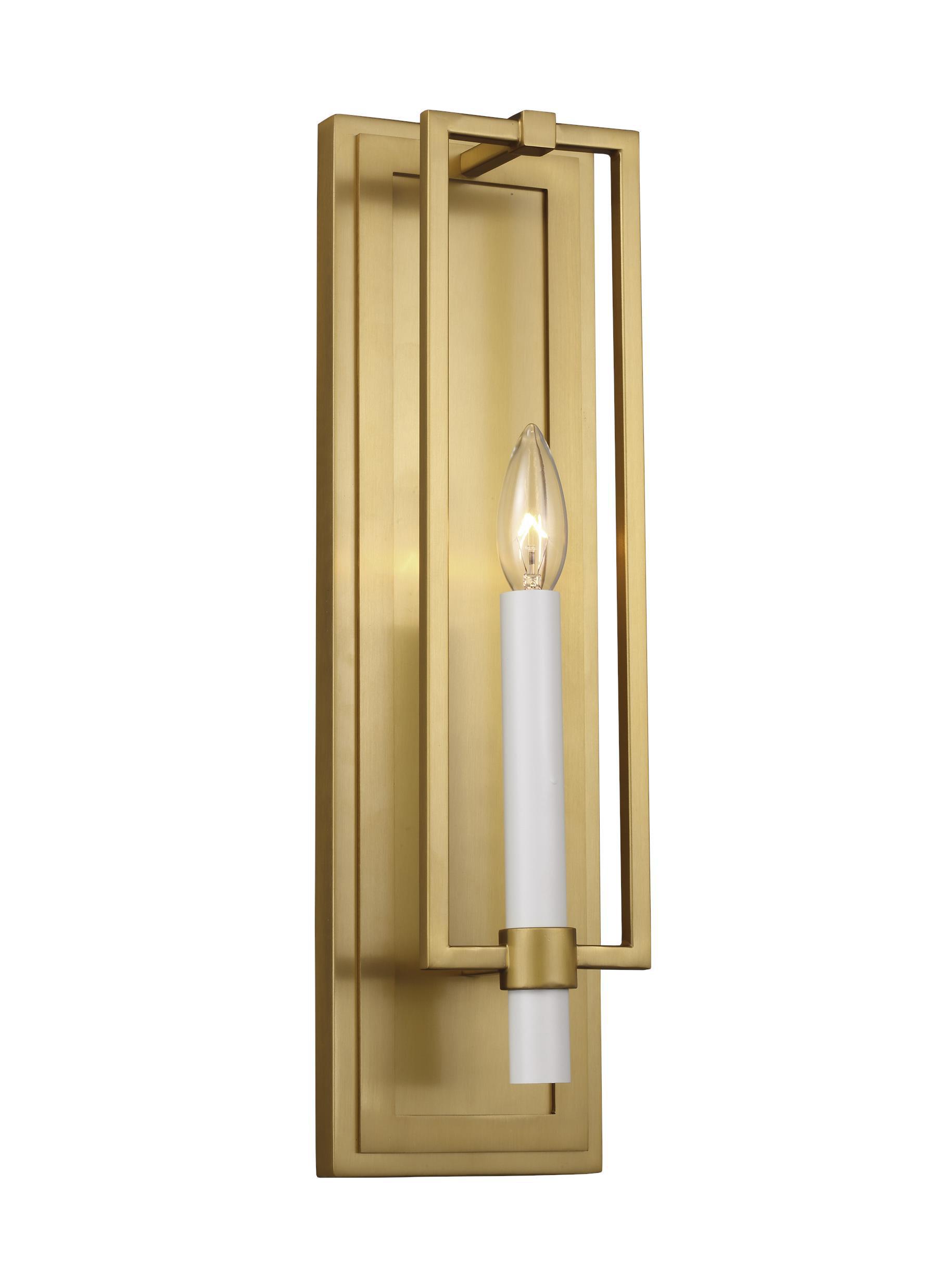 Candle-style wall lamp photographed on a clean white studio background.