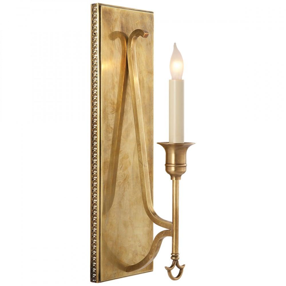 Candle-style wall lamp photographed on a clean white studio background.