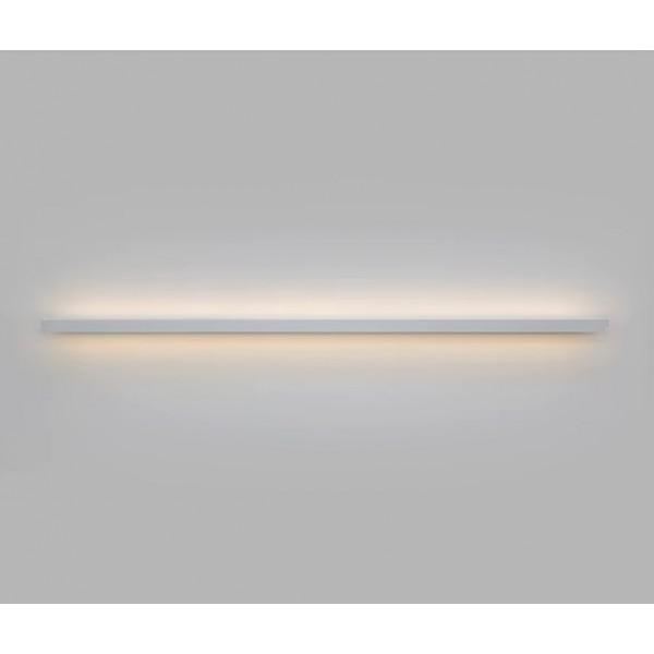 Front view of a wall-mounted linear light.