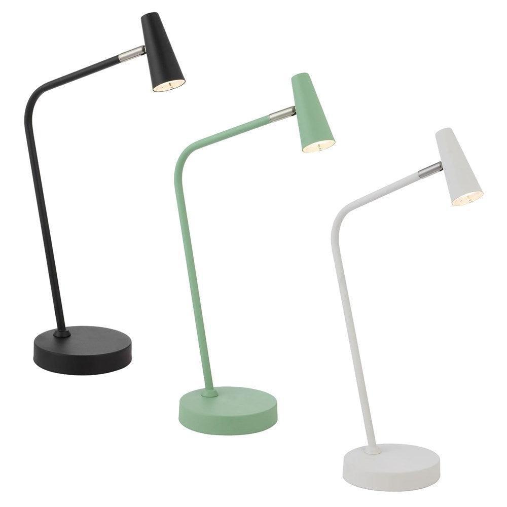 Collection of reading table lamps featuring adjustable task lighting for residential and hospitality interiors.