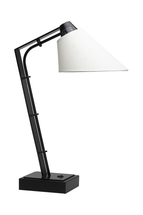 Reading table lamp photographed on a clean white background showcasing its adjustable design and premium finishes.