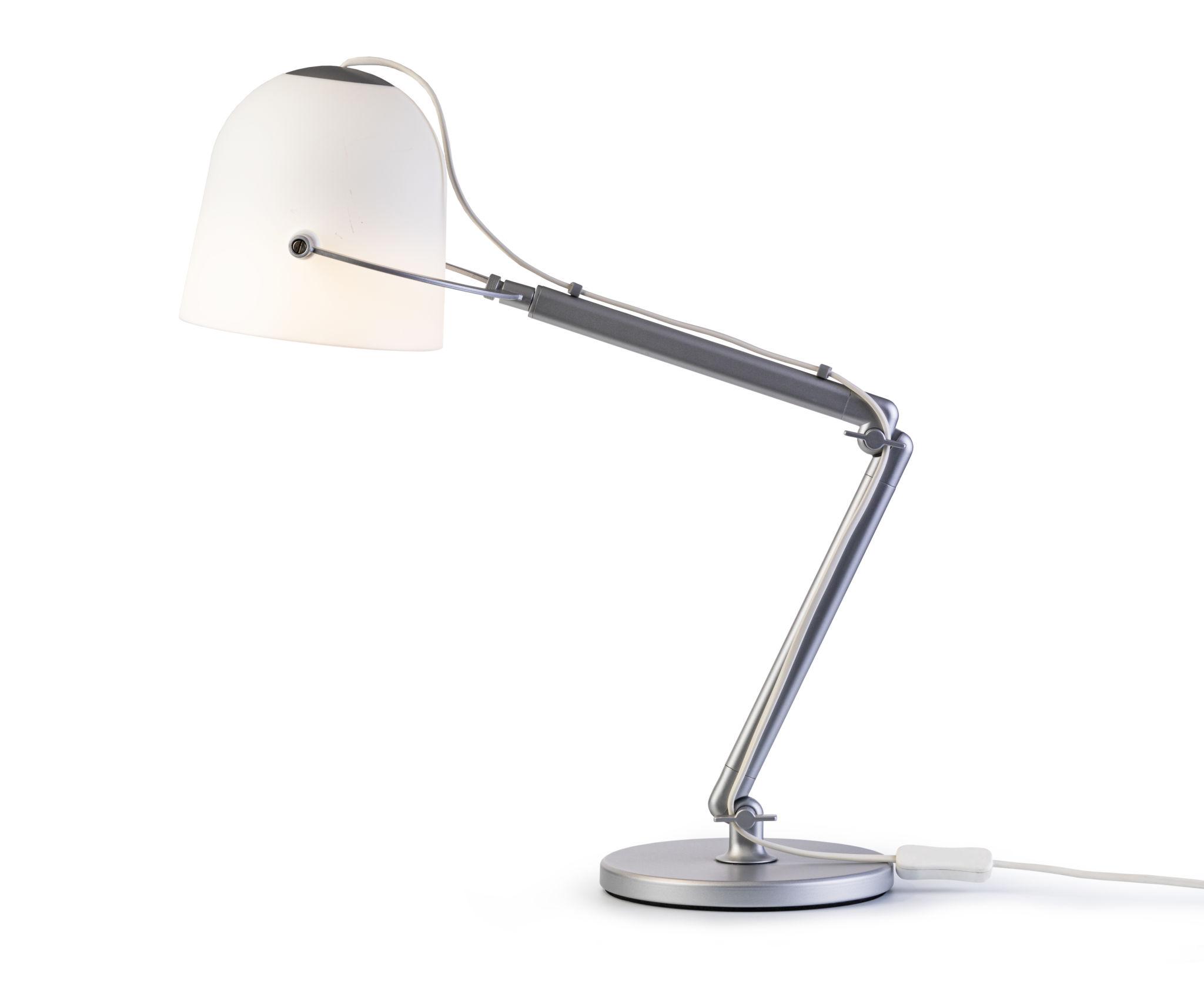 Reading table lamp photographed on a clean white background showcasing its adjustable design and premium finishes.