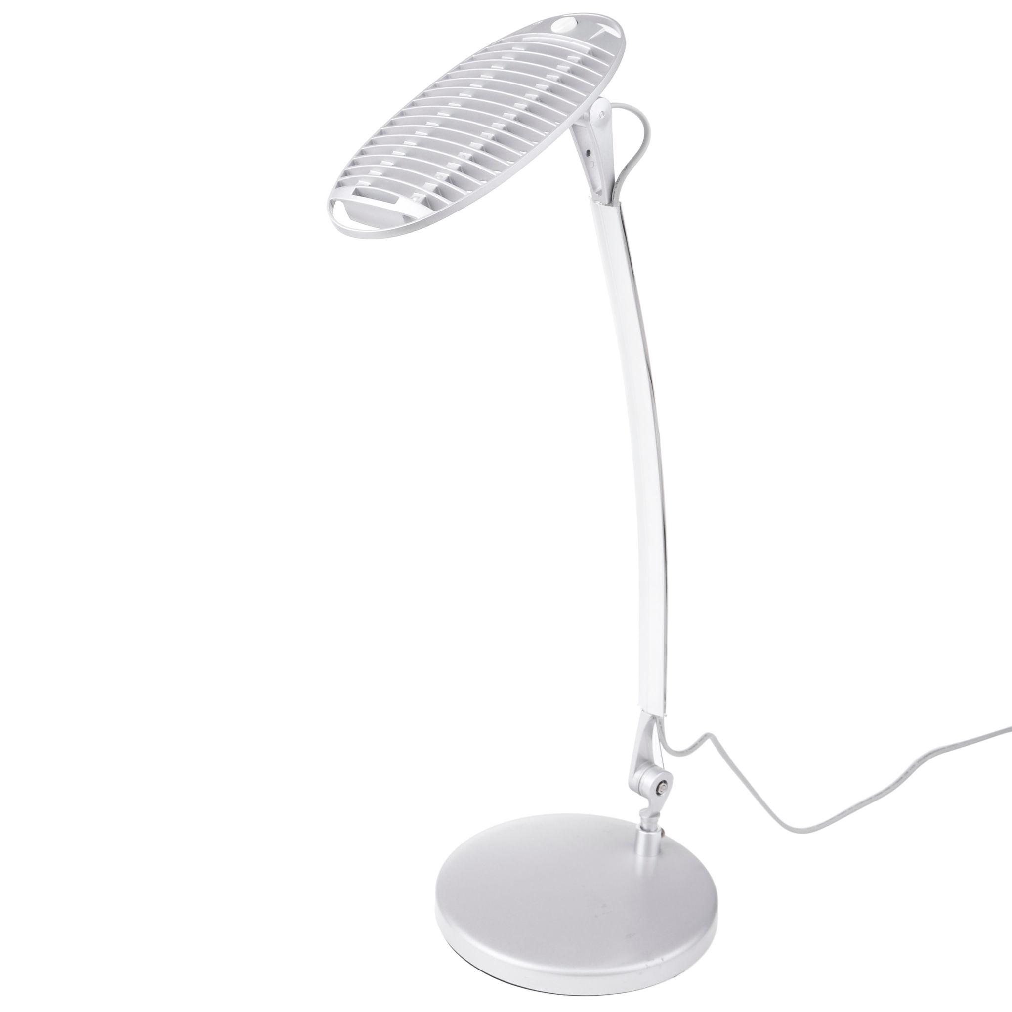 Reading table lamp photographed on a clean white background showcasing its adjustable design and premium finishes.