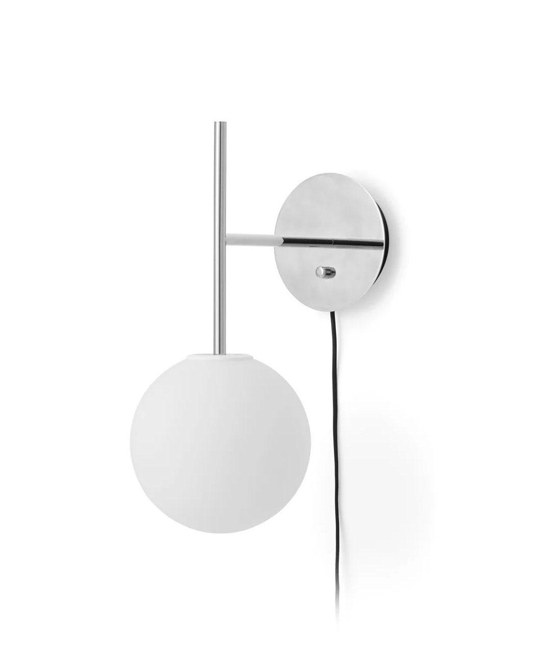 Scandinavian wall lamp photographed on a clean white studio background featuring minimalist Nordic design.