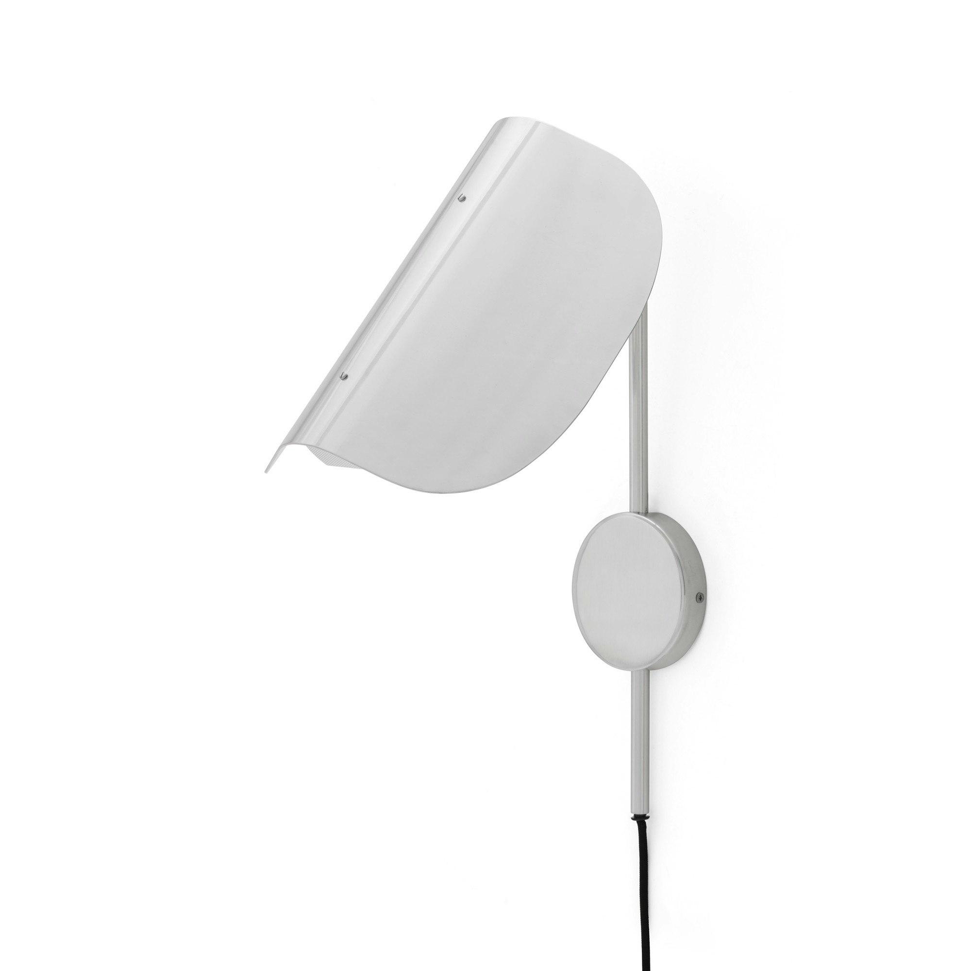 Scandinavian wall lamp photographed on a clean white studio background featuring minimalist Nordic design.