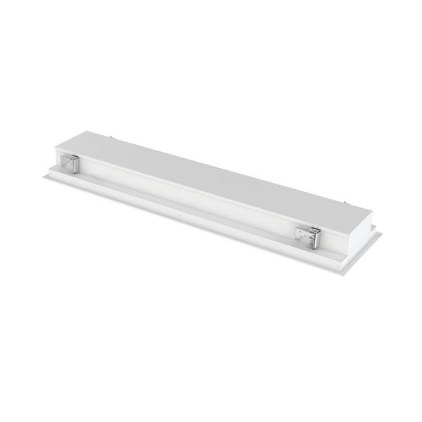 Recessed cleanroom fixture shown in a clean product perspective.