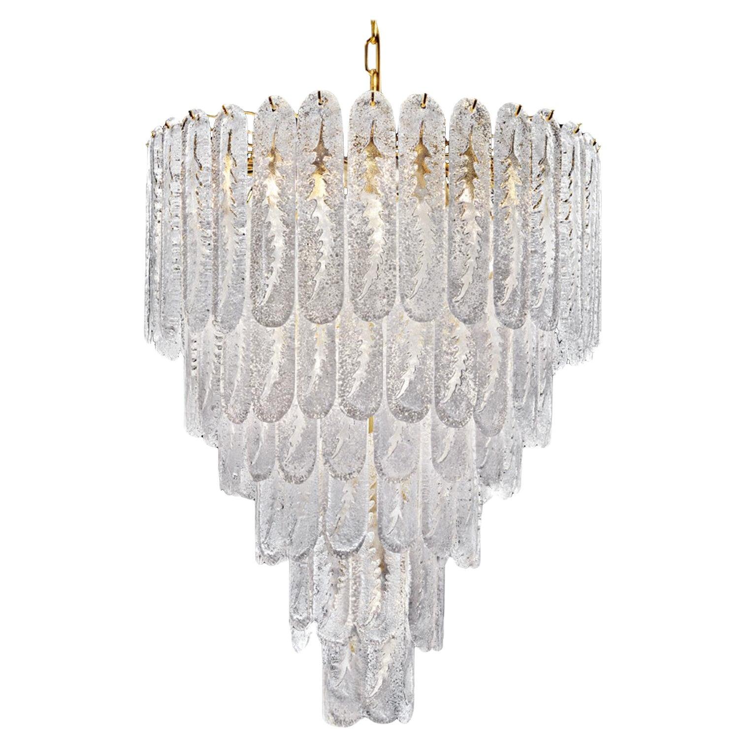 Handcrafted Murano glass chandelier photographed on a clean white studio background.
