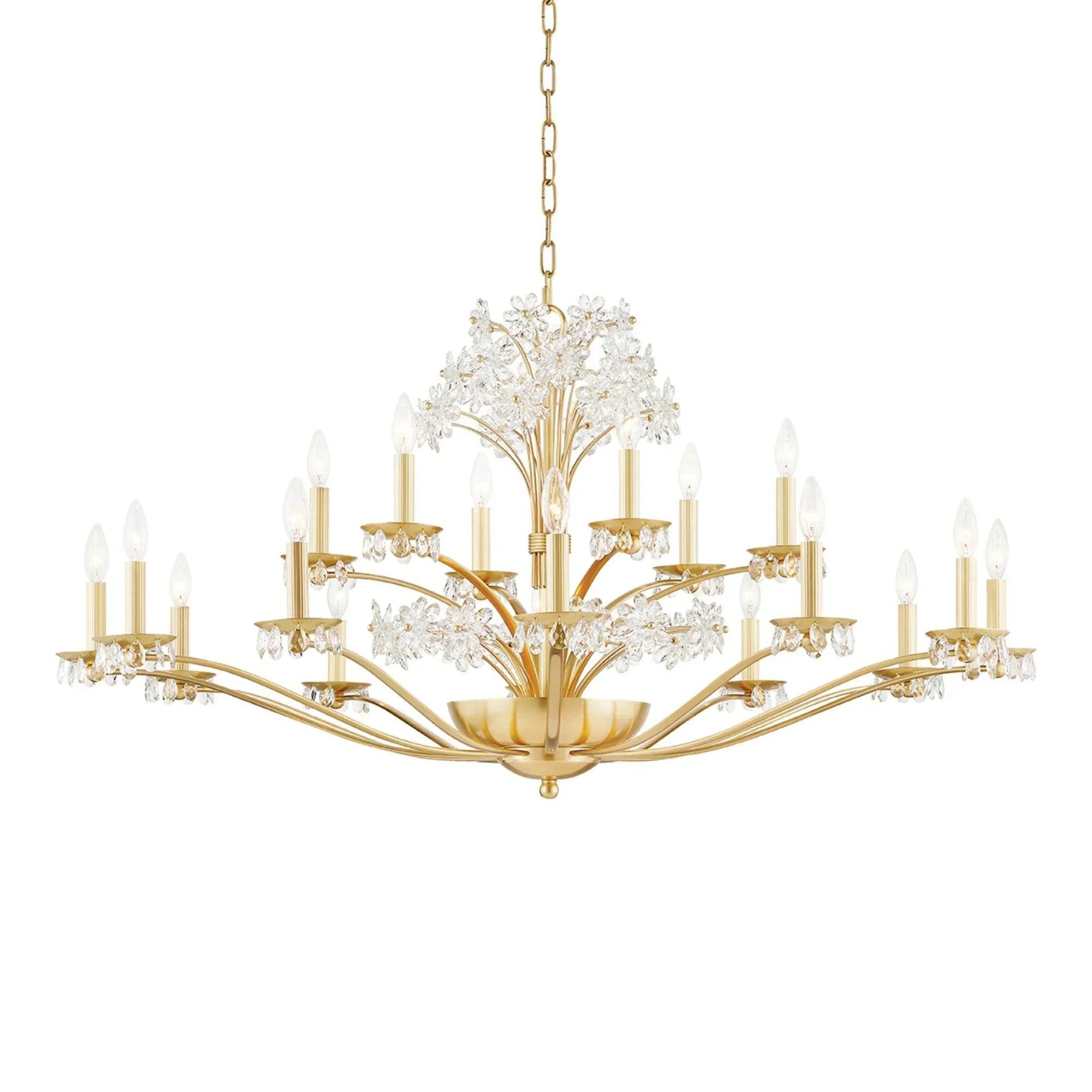 Candle-style chandelier photographed on a clean white studio background.