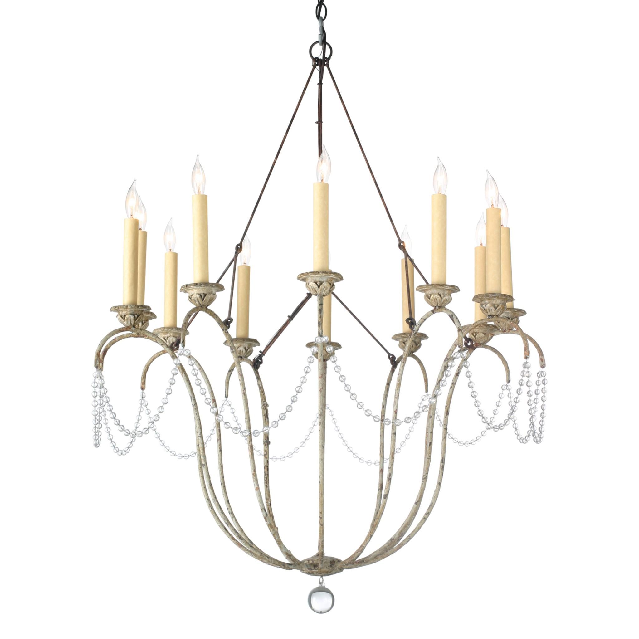 Candle-style chandelier photographed on a clean white studio background.