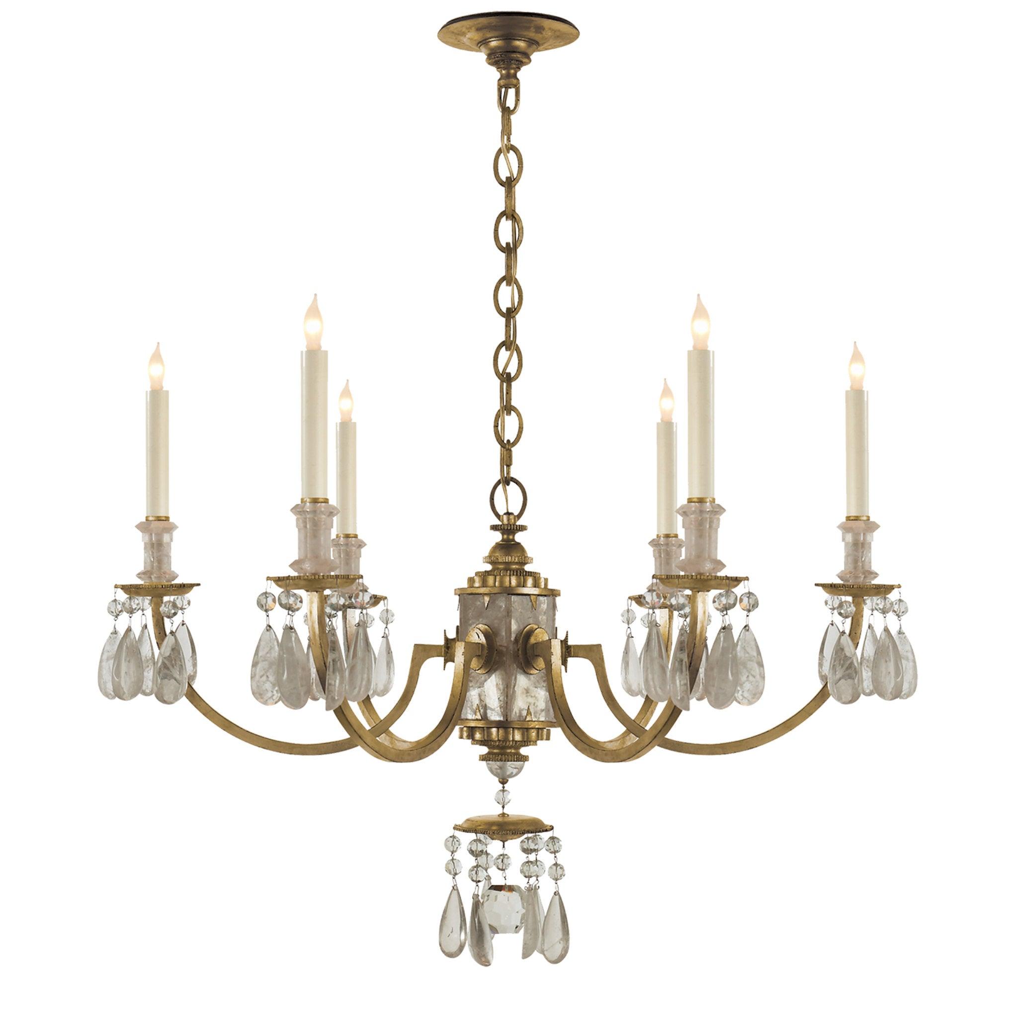 Candle-style chandelier photographed on a clean white studio background.