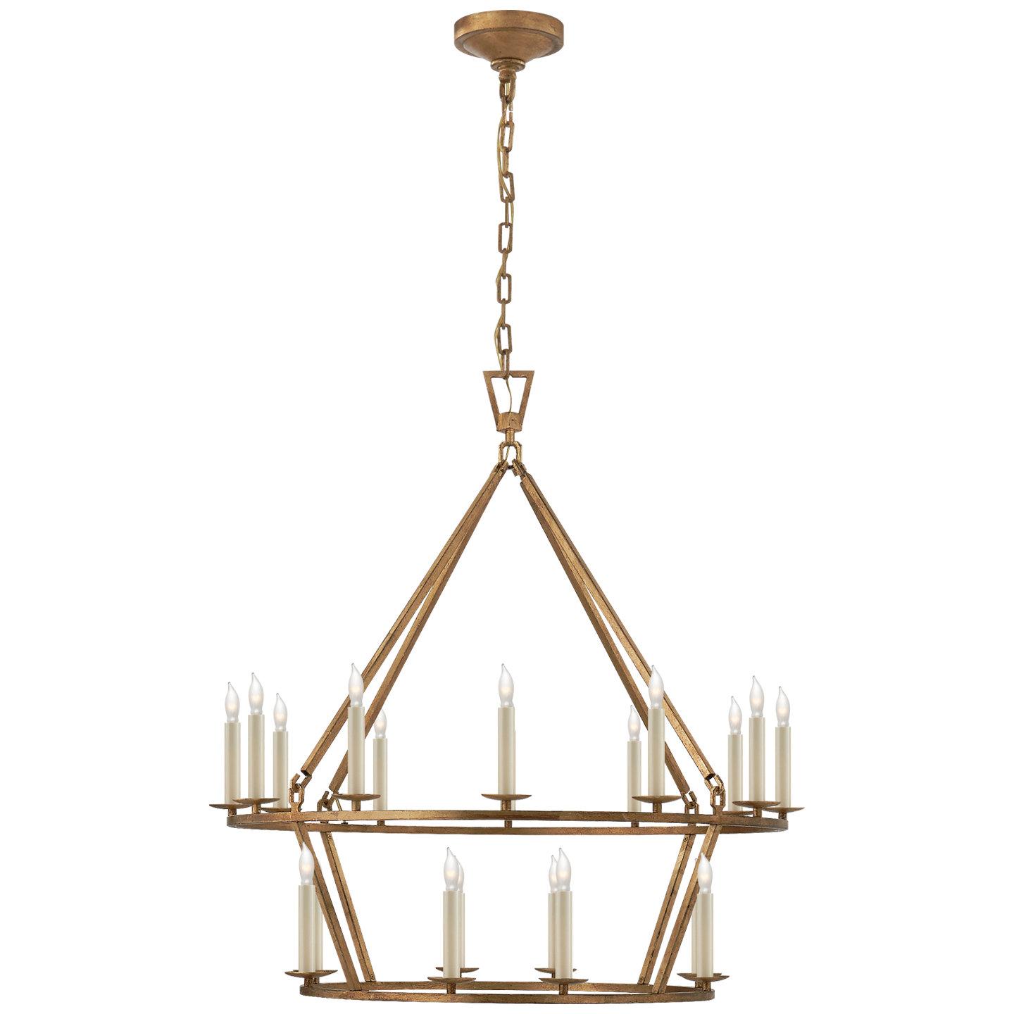 Candle-style chandelier photographed on a clean white studio background.