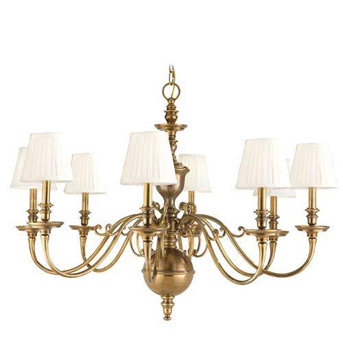 Candle-style chandelier photographed on a clean white studio background.