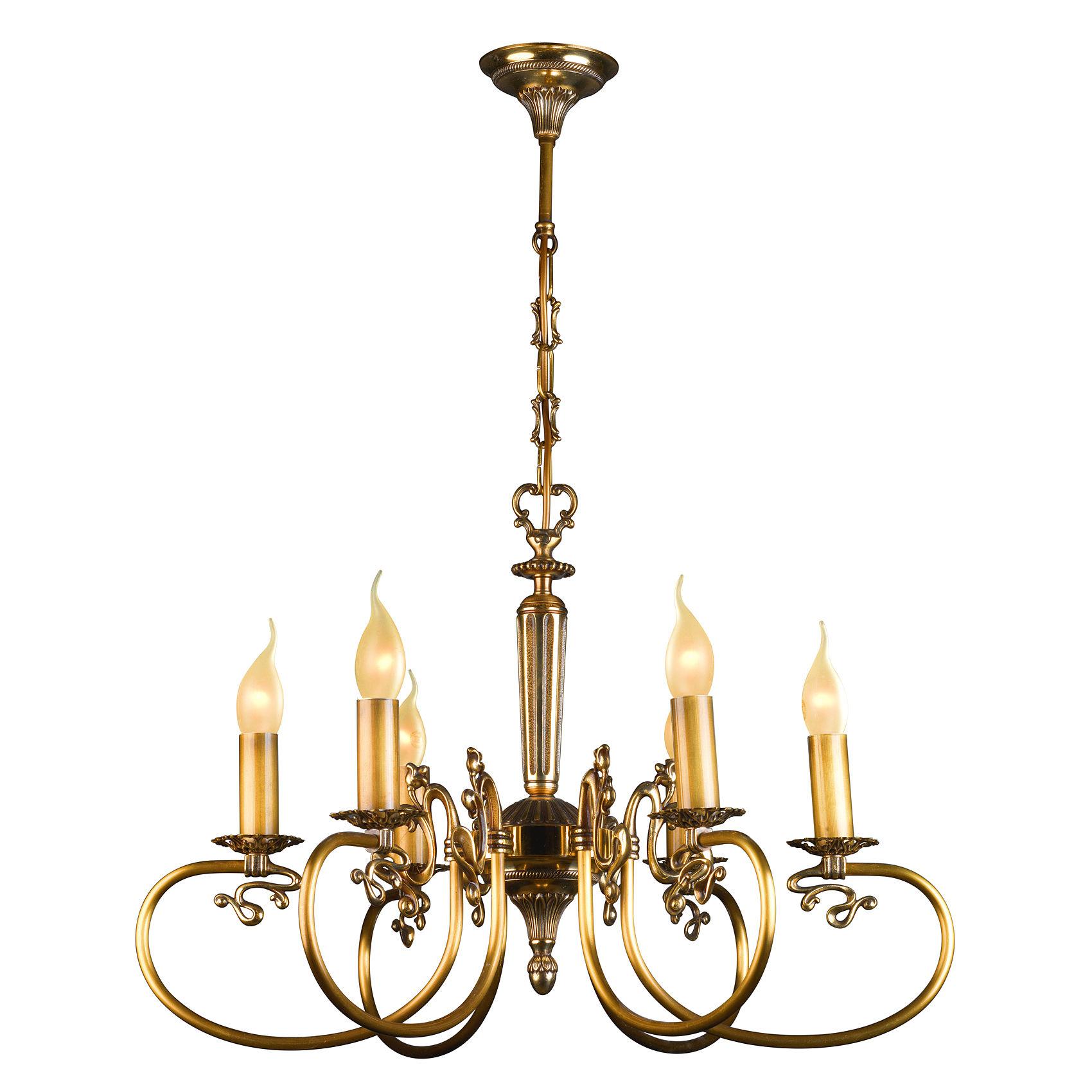 Candle-style chandelier photographed on a clean white studio background.