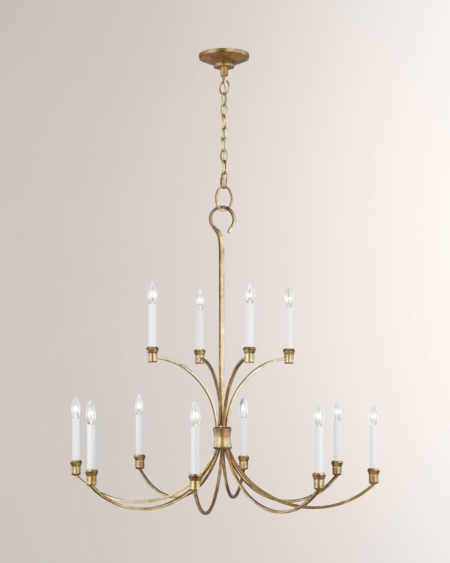 Candle-style chandelier photographed on a clean white studio background.