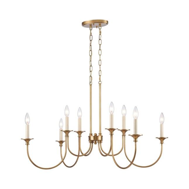 Candle-style chandelier photographed on a clean white studio background.