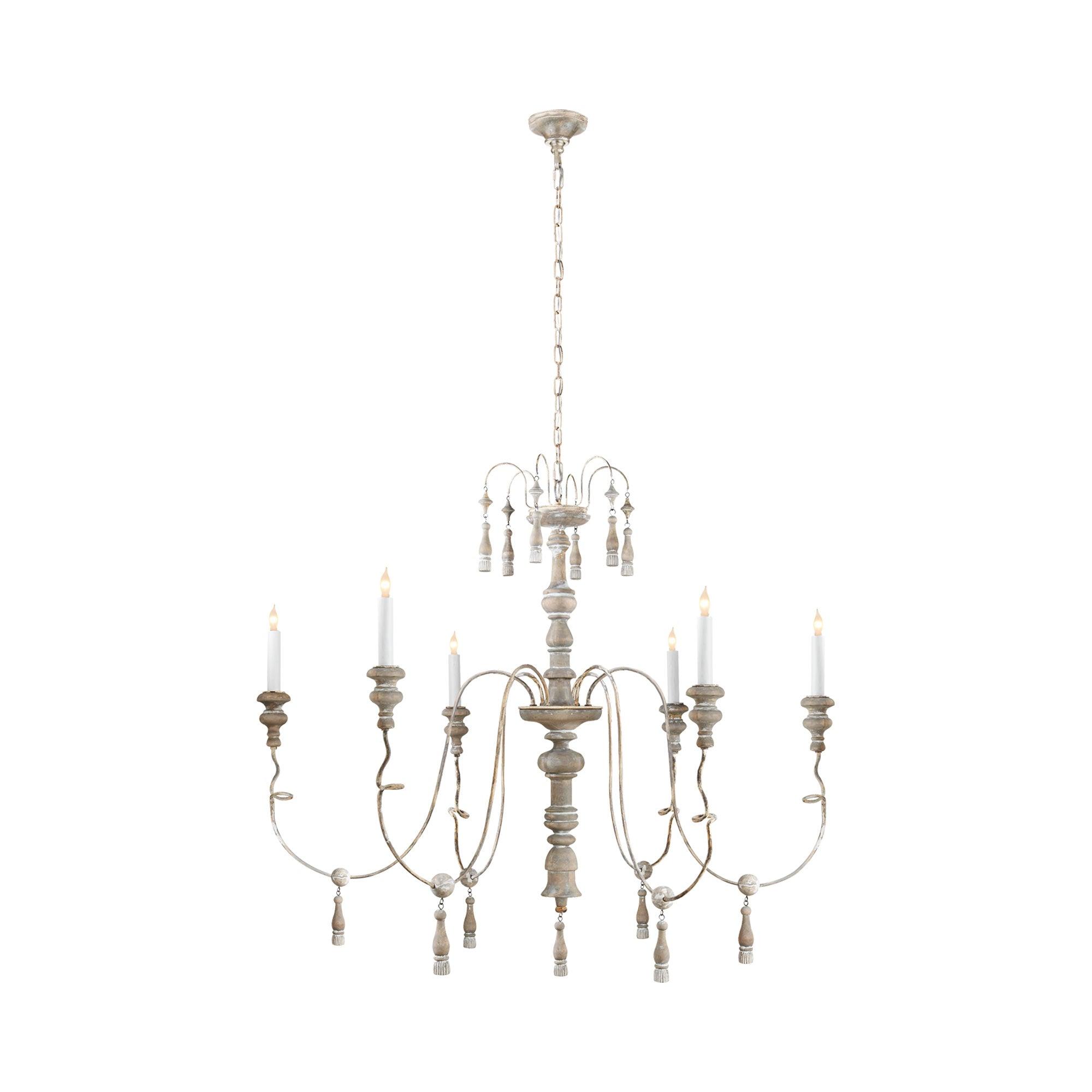 Candle-style chandelier photographed on a clean white studio background.