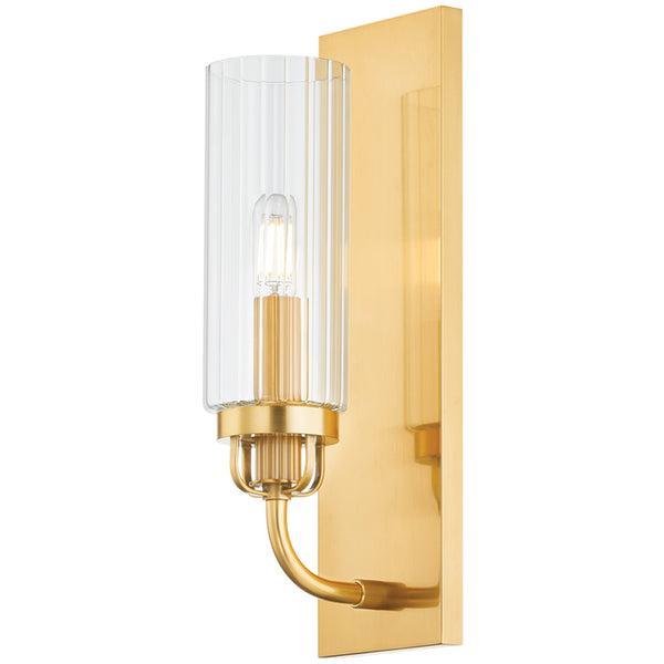 Art Deco wall lamp photographed on a clean white studio background featuring elegant geometric detailing.