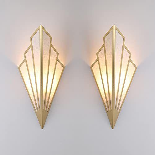 Art Deco wall lamp family showcasing geometric, symmetrical and luxury decorative designs.