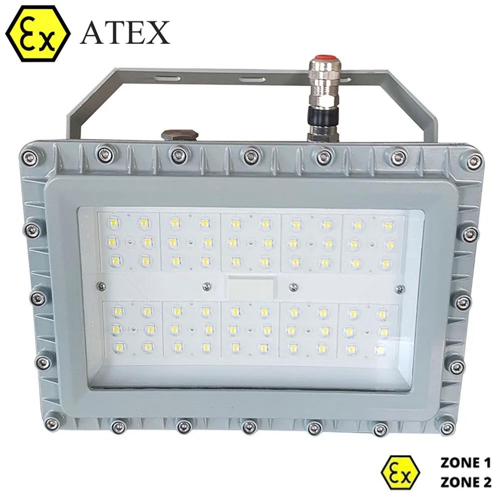 Front view of an ATEX Zone 1 explosion-proof fixture.
