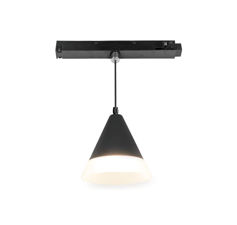 Front view of a magnetic pendant light.