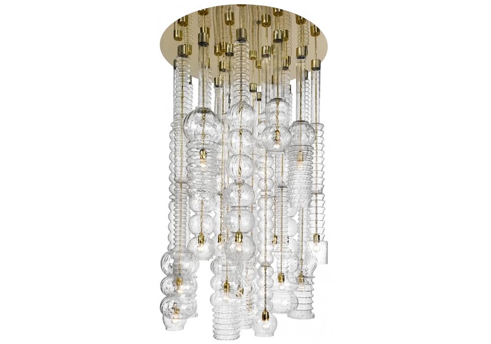 Premium lobby chandelier photographed on a clean white studio background.