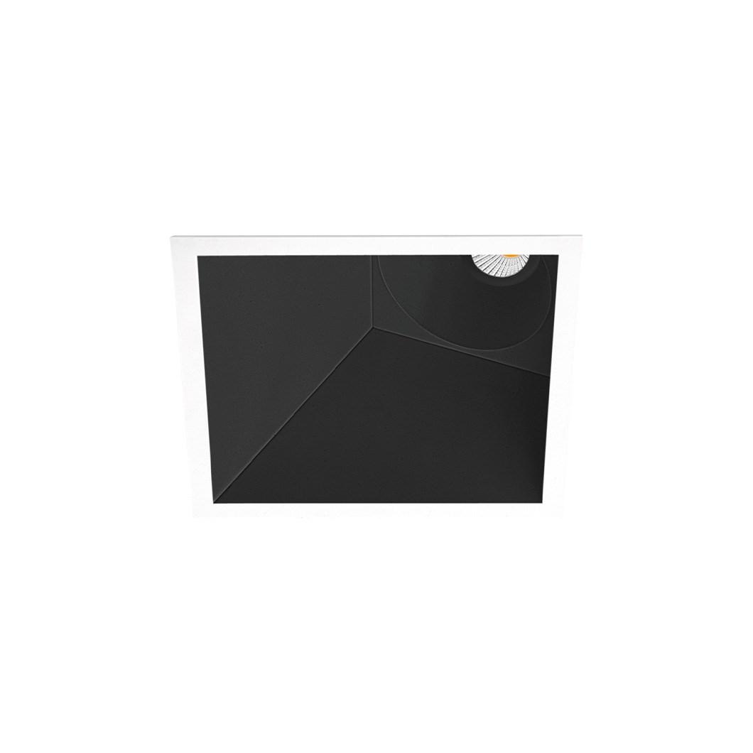 Asymmetric downlight family with alternative finish and size variations.