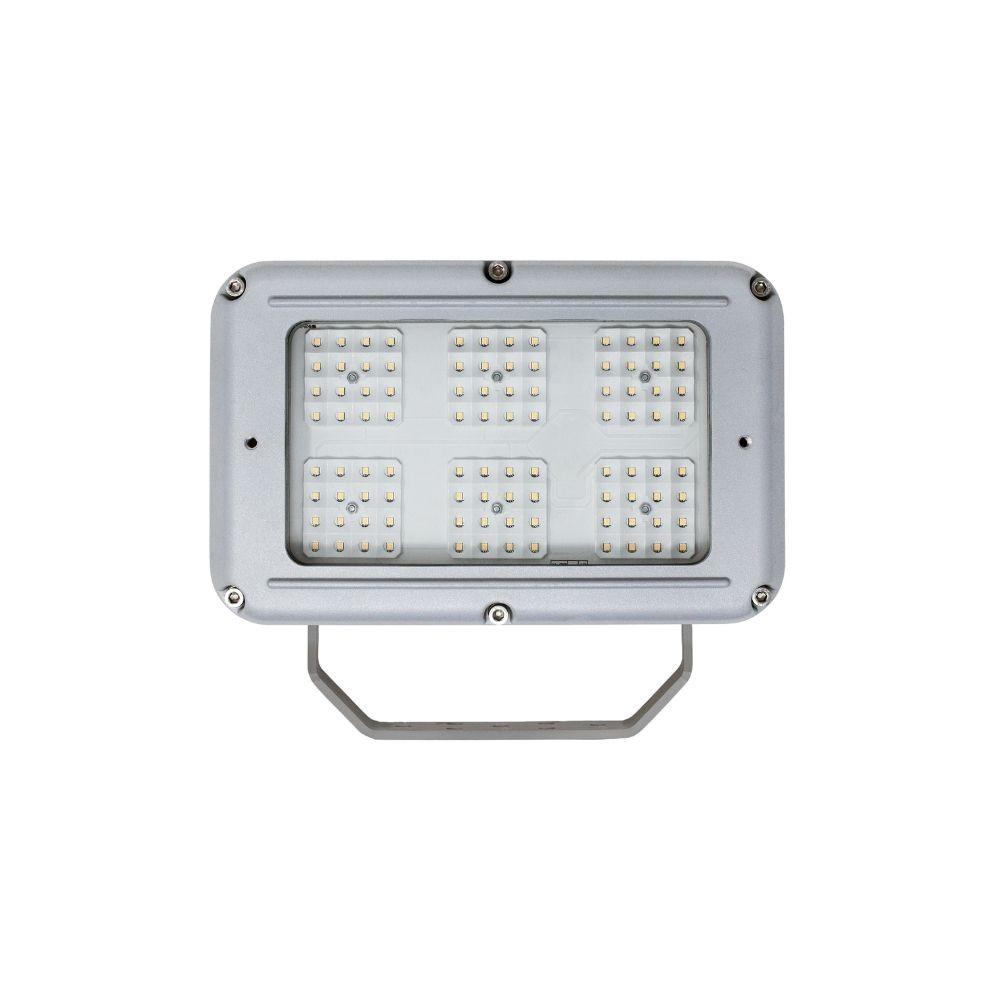 Front view of an explosion-proof LED floodlight.