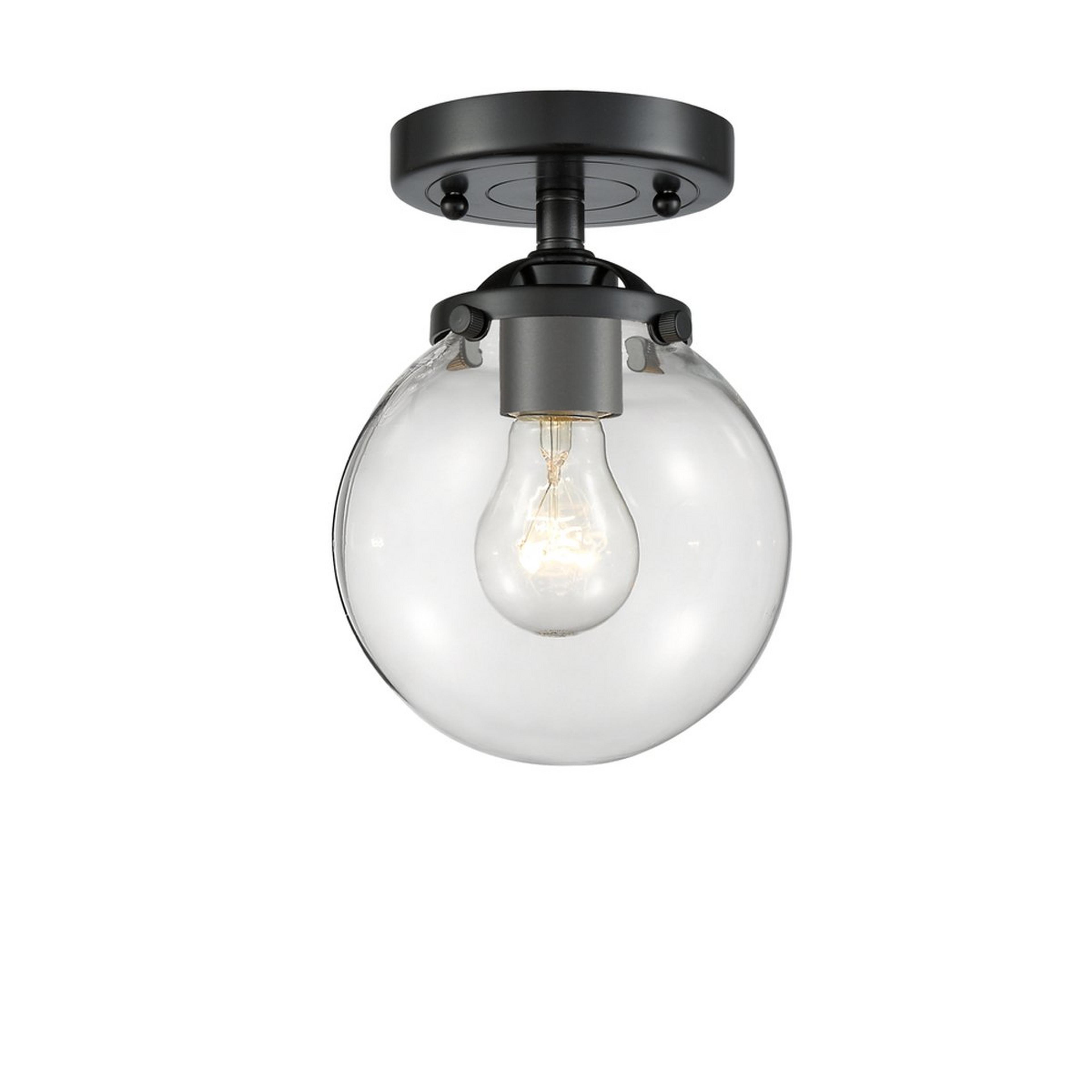 Opal glass globe ceiling light with a compact decorative ceiling mount