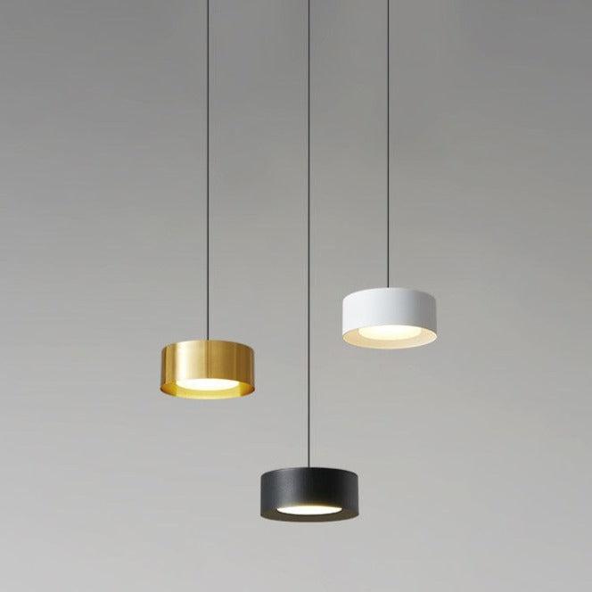 Minimal pendant light collection with different sizes, finishes and suspension options.