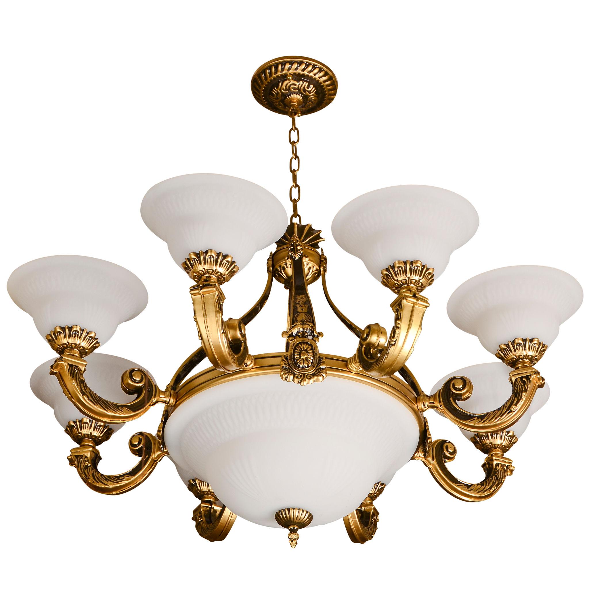 Classic chandelier photographed on a clean white studio background.