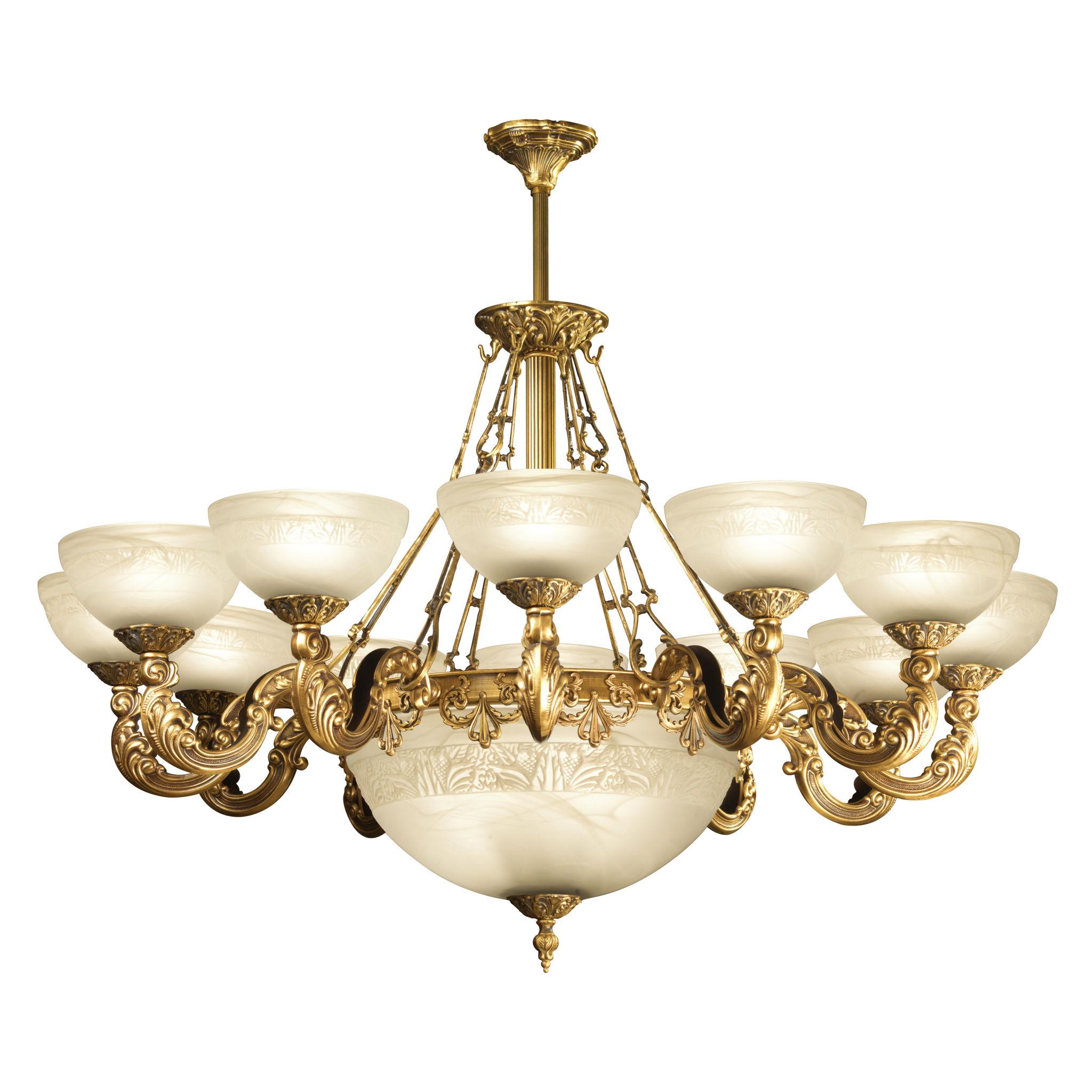 Classic chandelier photographed on a clean white studio background.