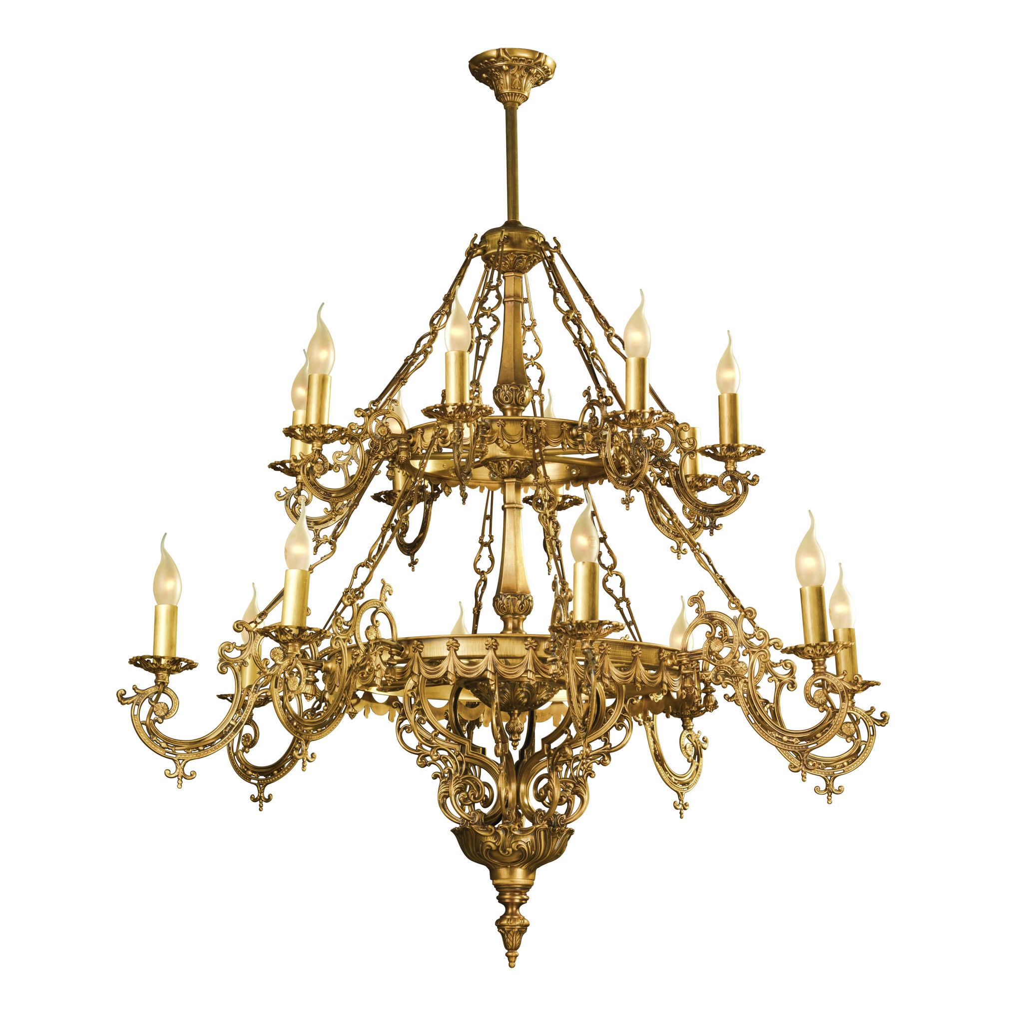 Classic chandelier photographed on a clean white studio background.