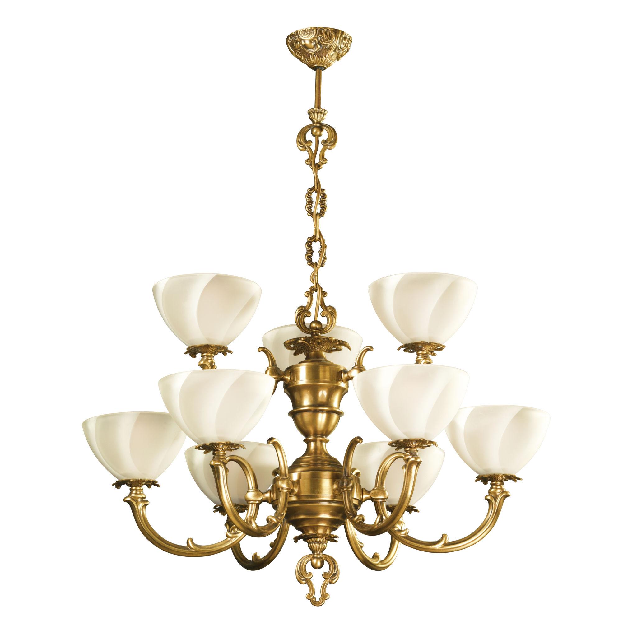 Classic chandelier photographed on a clean white studio background.