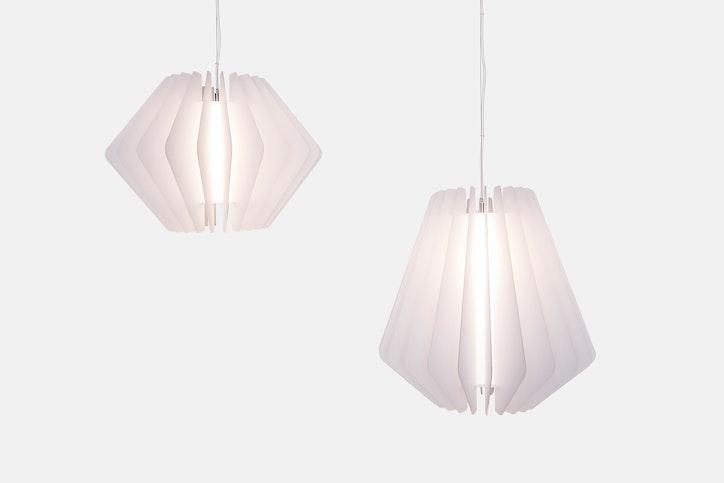 Contemporary pendant light shown in a clean 45° product perspective.