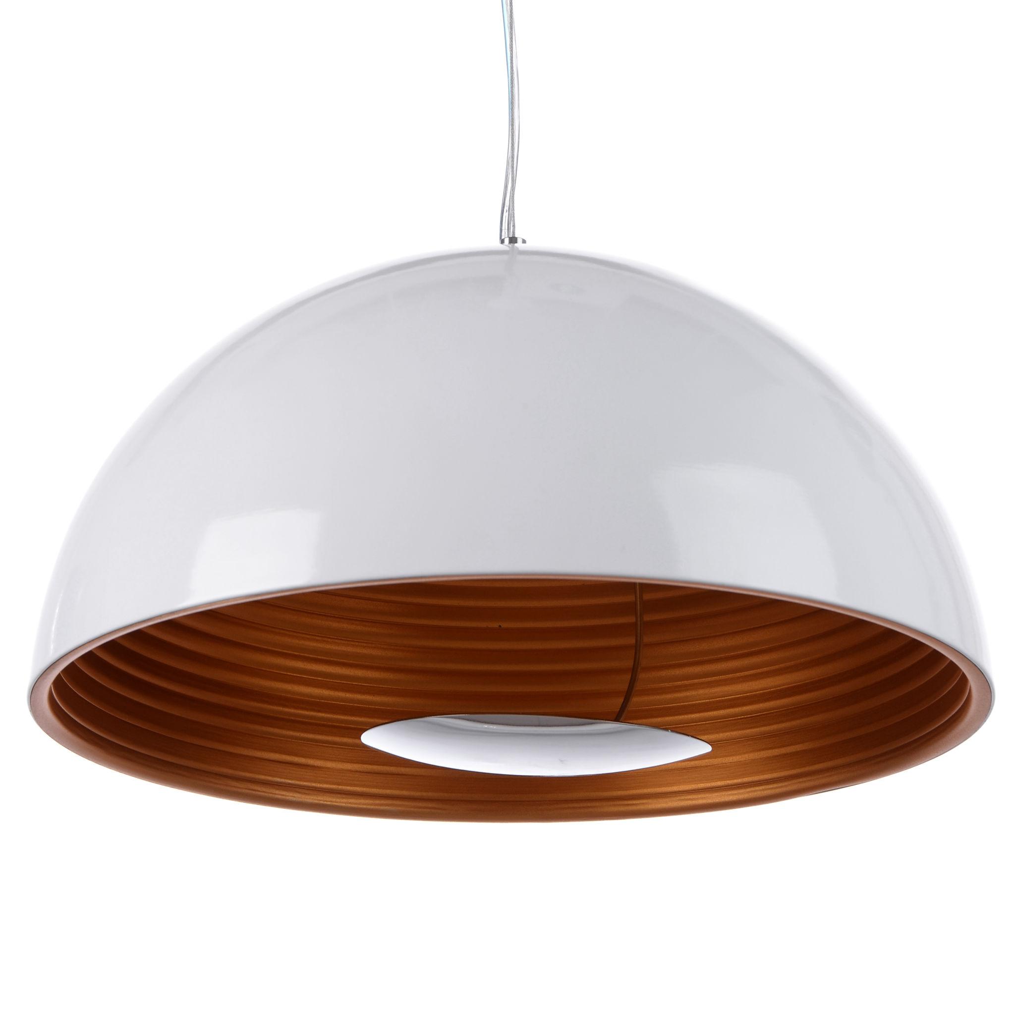 Front view of a contemporary pendant light.