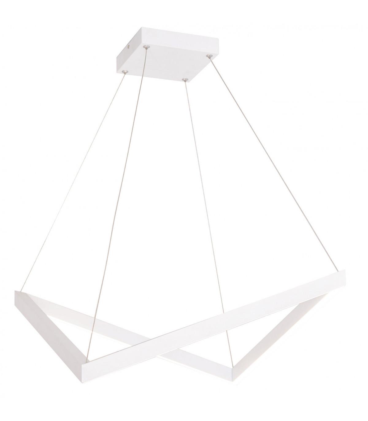 Minimal architectural chandelier photographed on a clean white studio background.