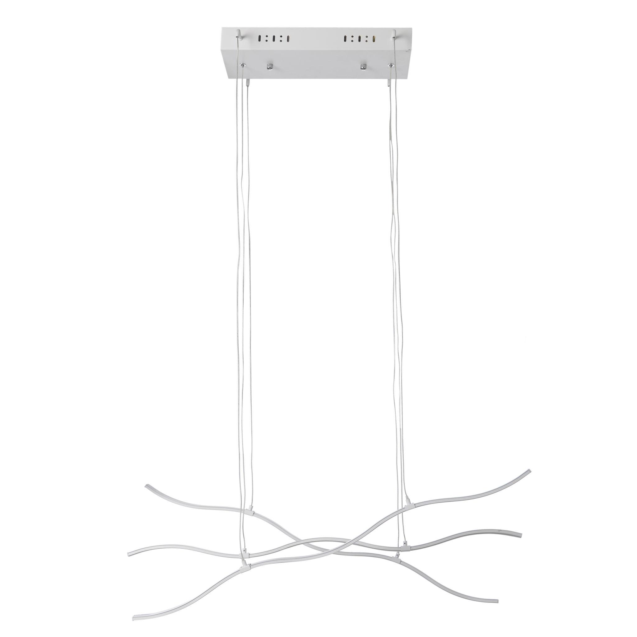 Minimal architectural chandelier photographed on a clean white studio background.