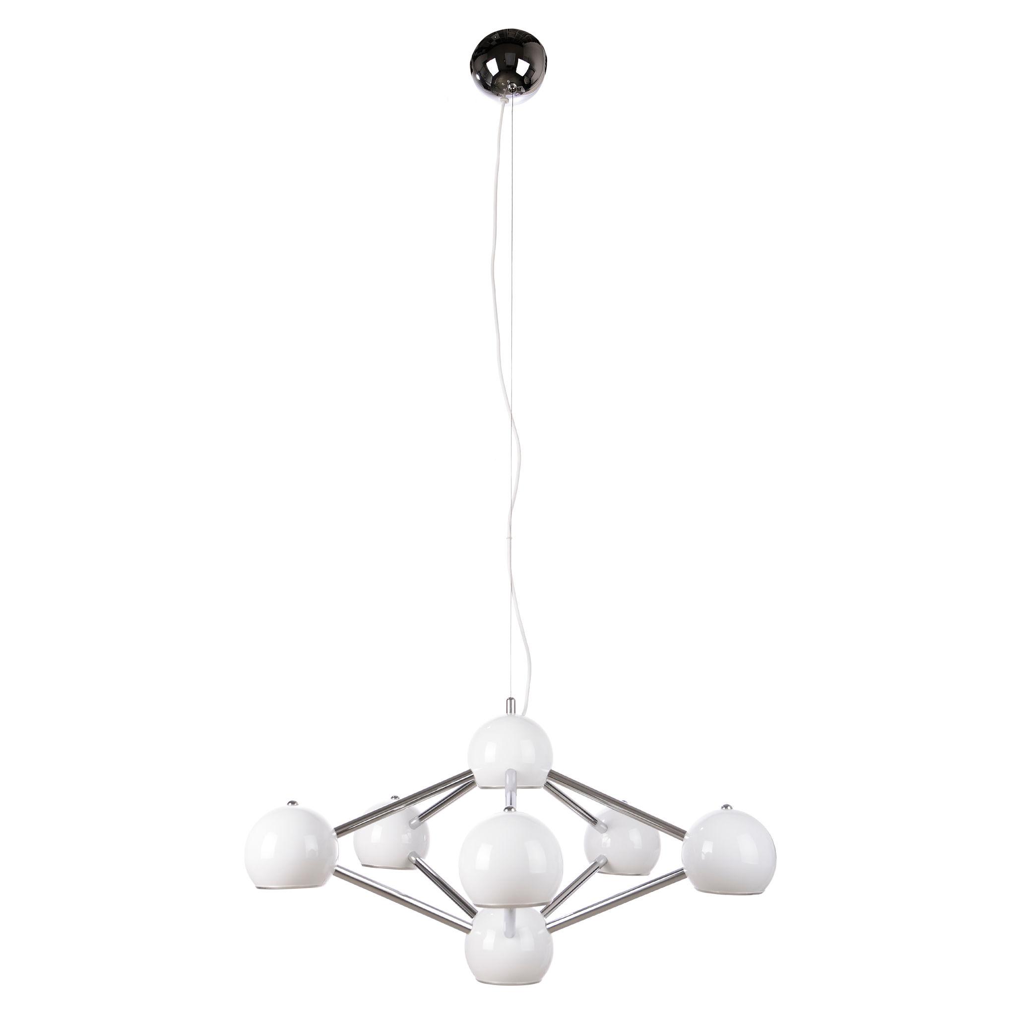 Minimal architectural chandelier photographed on a clean white studio background.