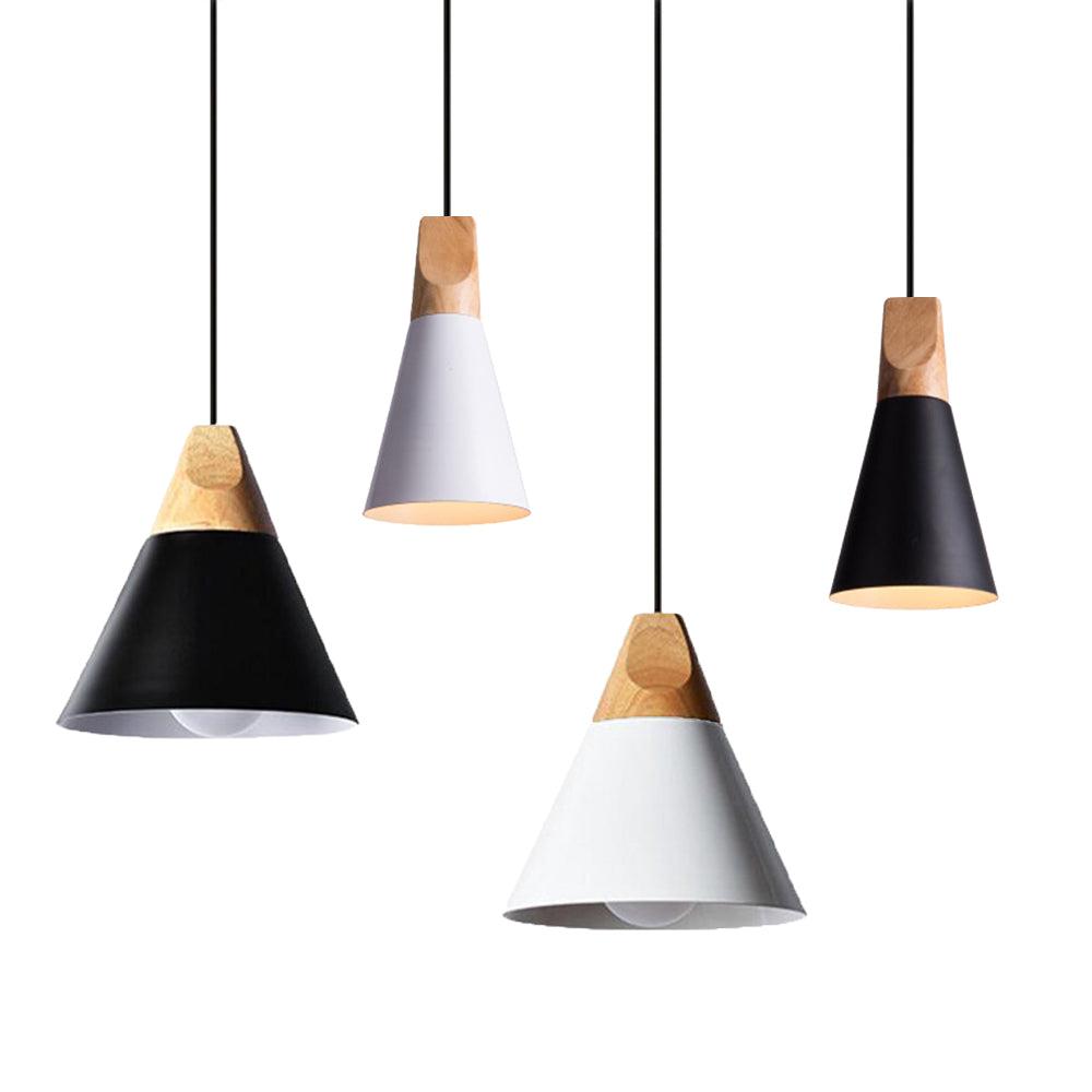 Scandinavian pendant light collection with different sizes, finishes and suspension options.